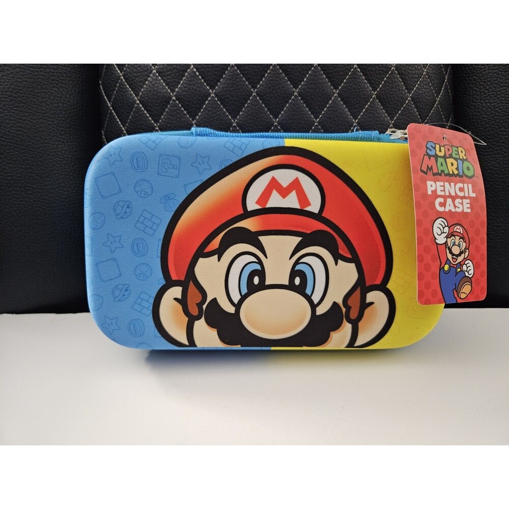 Super Mario Bros School Molded Pencil Case, Toy Holder Bag Nintendo Video Gamer